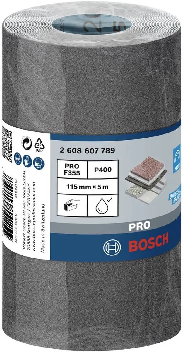 Bosch Professional 1 ROL 115X5M Best Coatings Schuurmachineband - 400 - afbeelding 2 van 6