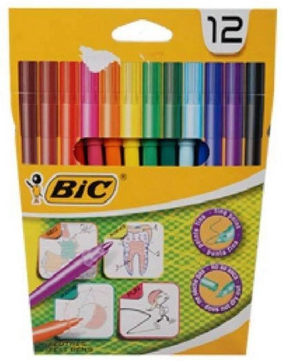 Bic Viltstiften 12 Stuks