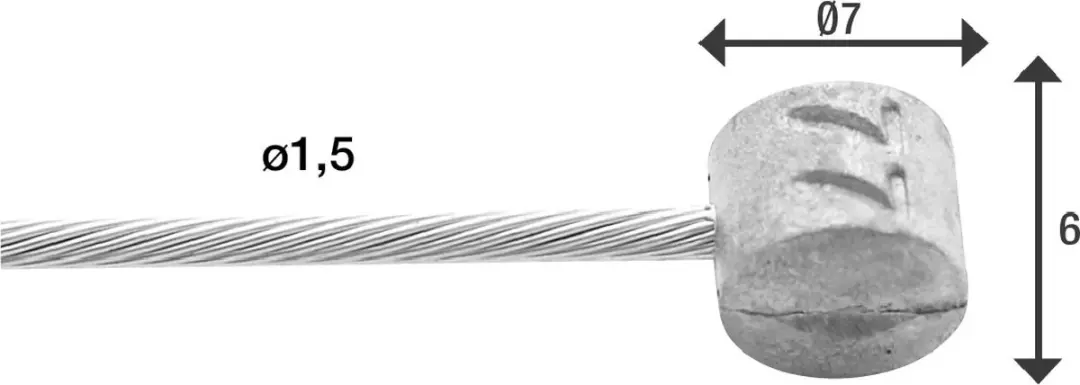 Elvedes Rem Binnenkabel 2250mm RVS Slick ø1,5mm - afbeelding 3 van 6