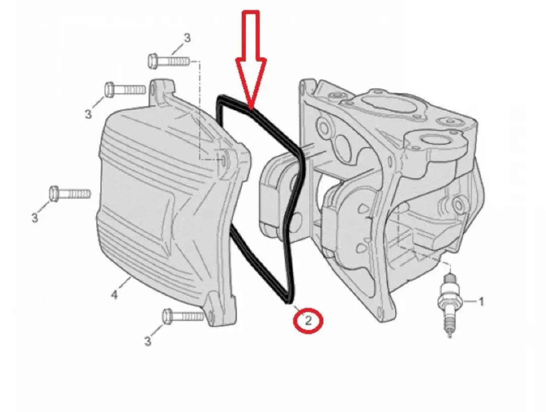 Joint de cache culbuteur origine pour Scooter Aprilia 500 Atlantic 4T Lc 2001 à