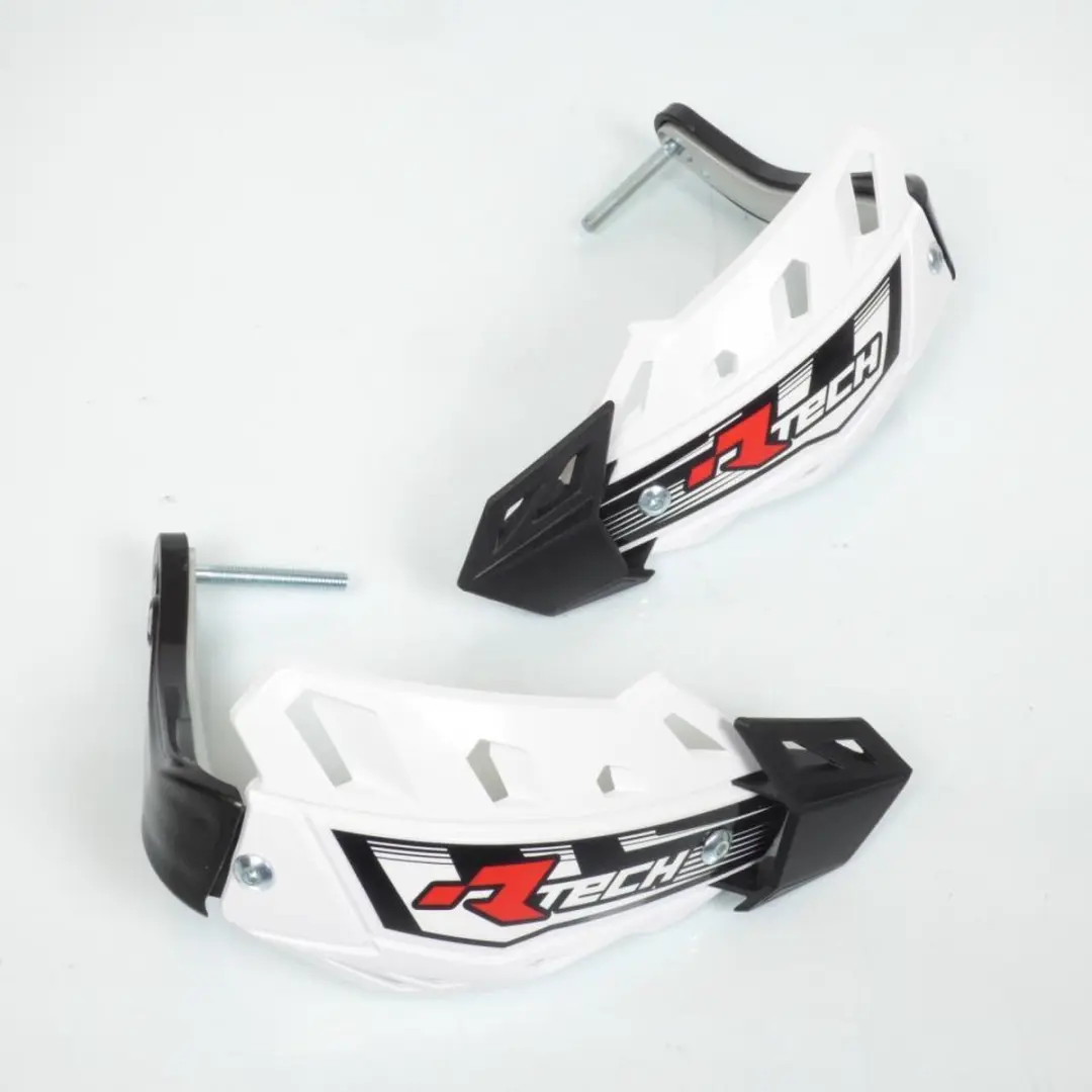 Protège main intégraux Racetech FLX blanc spécial pour Quad fixation embout d