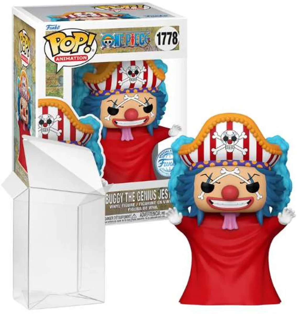 Funko One Piece POP! Movies Buggy Post Time-Skip 9cm - Multicolor