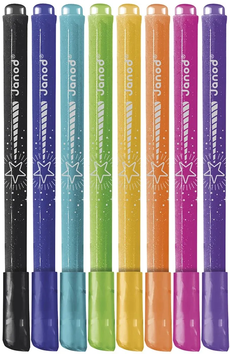 Janod Colo Glitterstiften - 8 Stuks Multikleur