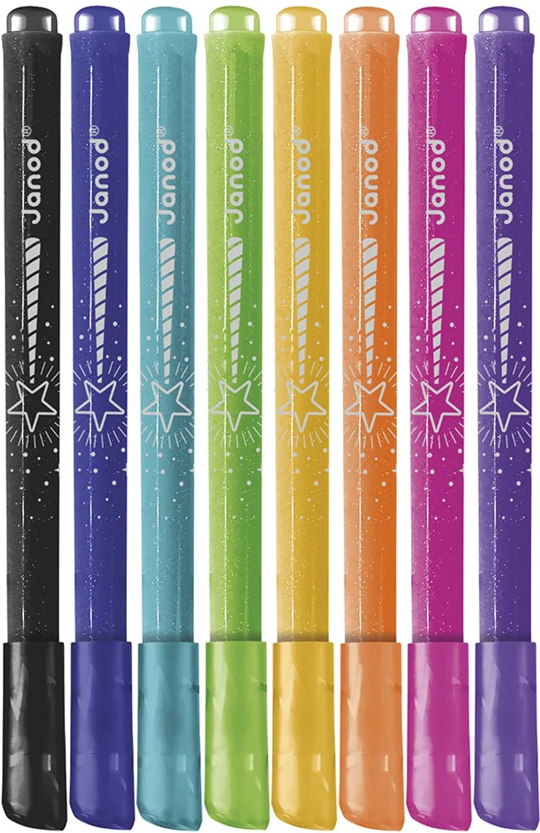 Janod Colo Glitterstiften - 8 Stuks Multikleur
