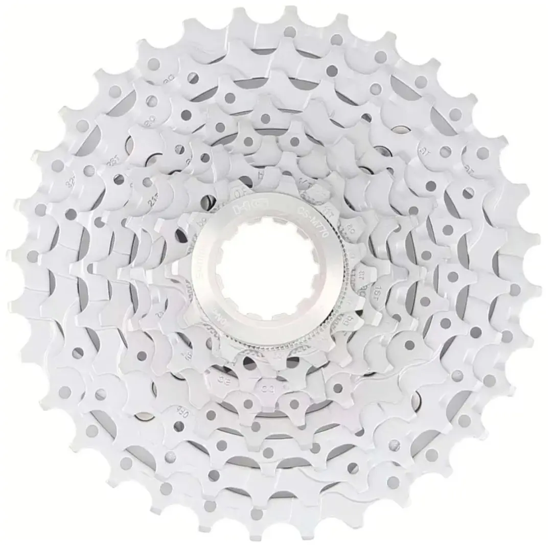 Shimano Deore XT CS-M770 Cassette 9-Speed 11-34T - Zilver/Chroom - afbeelding 2 van 6