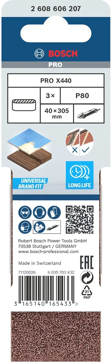 Bosch 3 Banden 40x305mm Best Wood+Paint 80 - Hout - afbeelding 6 van 6