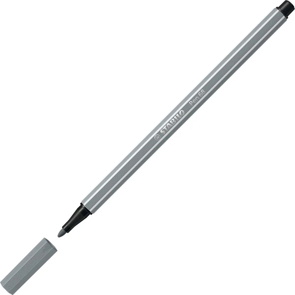 STABILO Pen 68 Premium Viltstift - Middel Koud Grijs