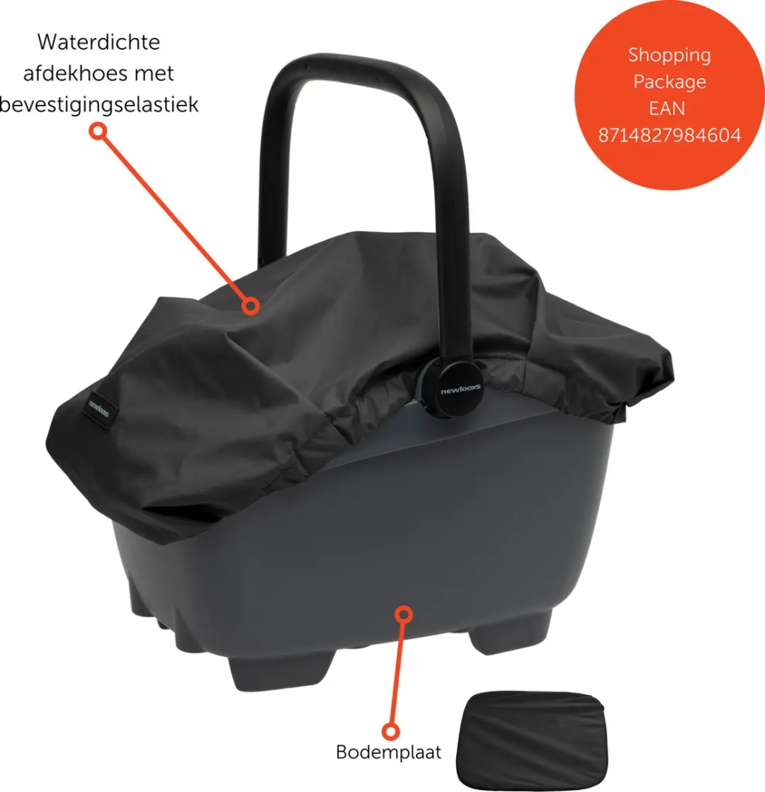 New Looxs Clipper Racktime 2.0 Fietsmand - 28L - Antraciet