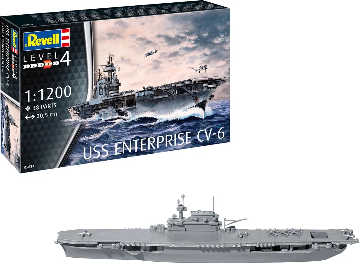 Revell 65824 USS Enterprise CV-6 Modelbouwpakket 1:1200