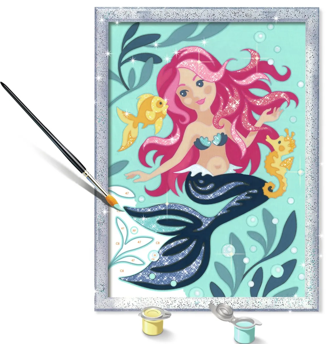 Ravensburger Schilderen op Nummer Zeemeermin Glitter - Multicolor