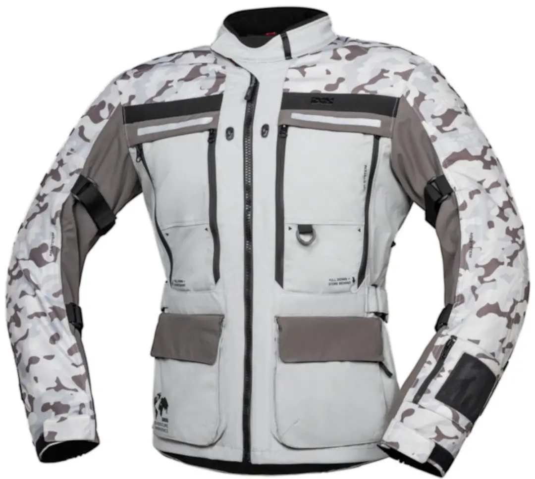 IXS Montevideo-Air 3.0 Grijs Camo Textiele Motorjas