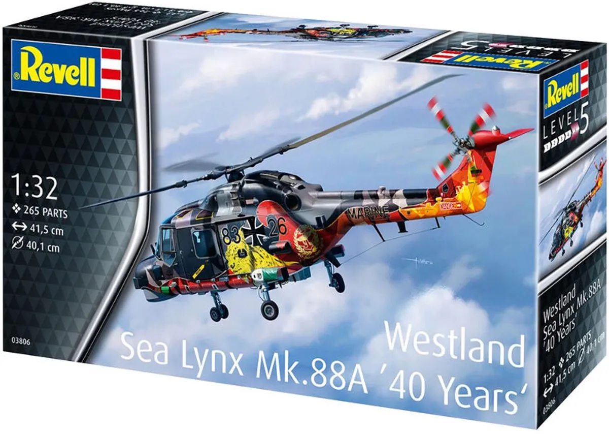 Revell 03806 Westland Sea Lynx MK.88A Modelbouwpakket - Helikopter 1:32 - Multi
