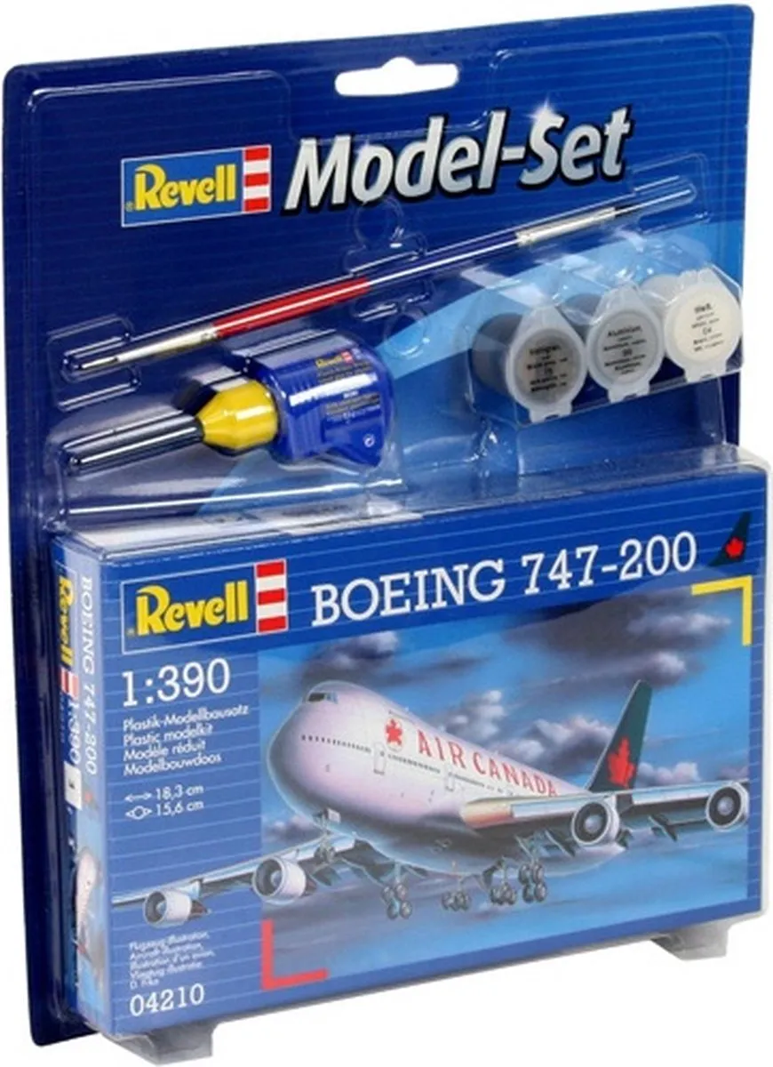 Revell Boeing 747-200 Air Canada Modelbouwpakket 1:390 - 60 Onderdelen