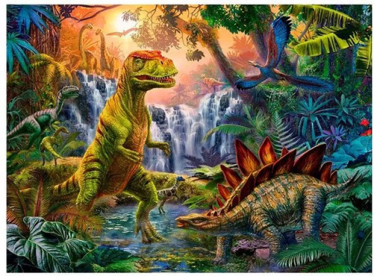 Ravensburger Oase van Dinosauriërs Legpuzzel 100 Stuks - Multicolor