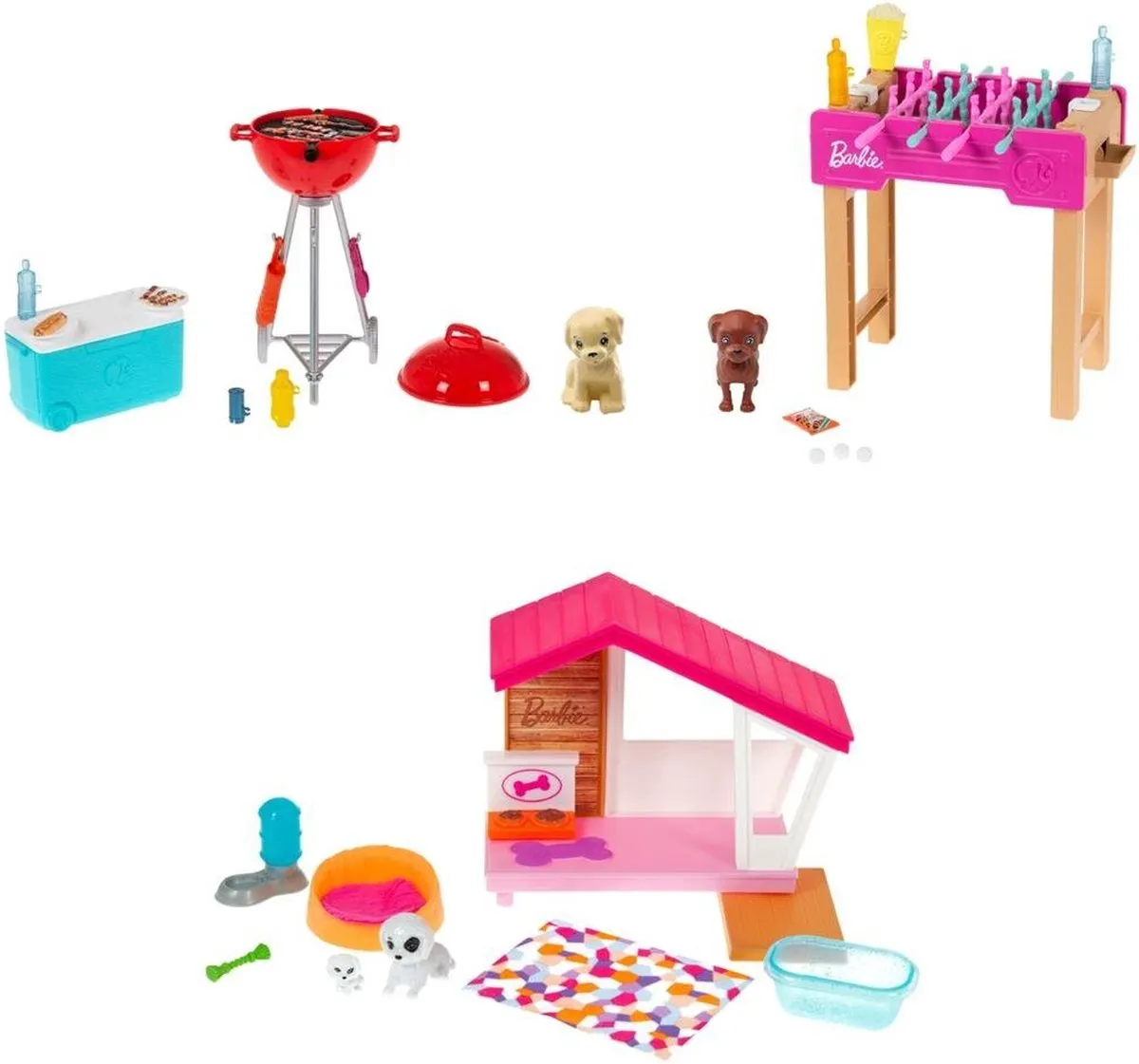 Barbie Mini-Speelset Hondenhok - Modepop - Multicolor