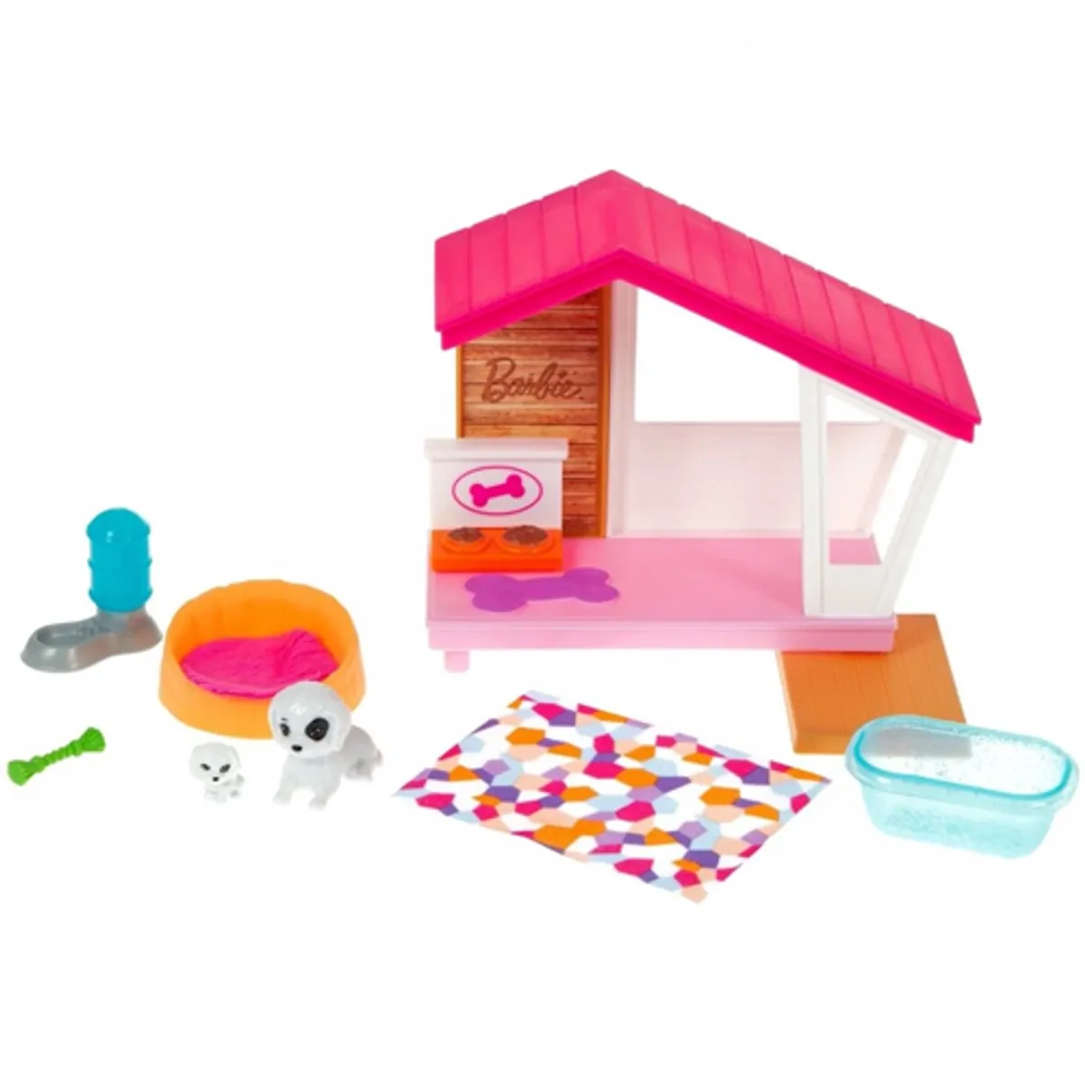 Barbie Mini-Speelset Hondenhok - Modepop - Multicolor