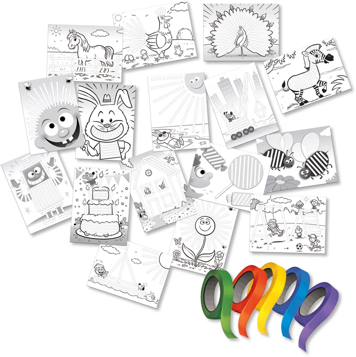 SES Creative Ik Leer Plakken Montessori Speelgoed - 21 Stuks