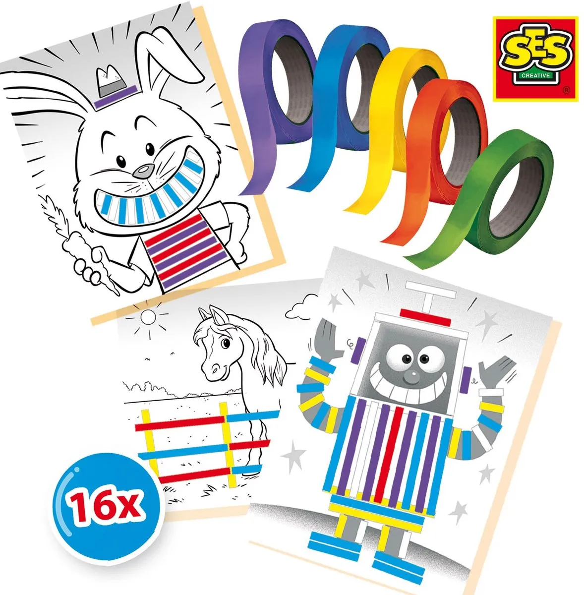 SES Creative Ik Leer Plakken Montessori Speelgoed - 21 Stuks