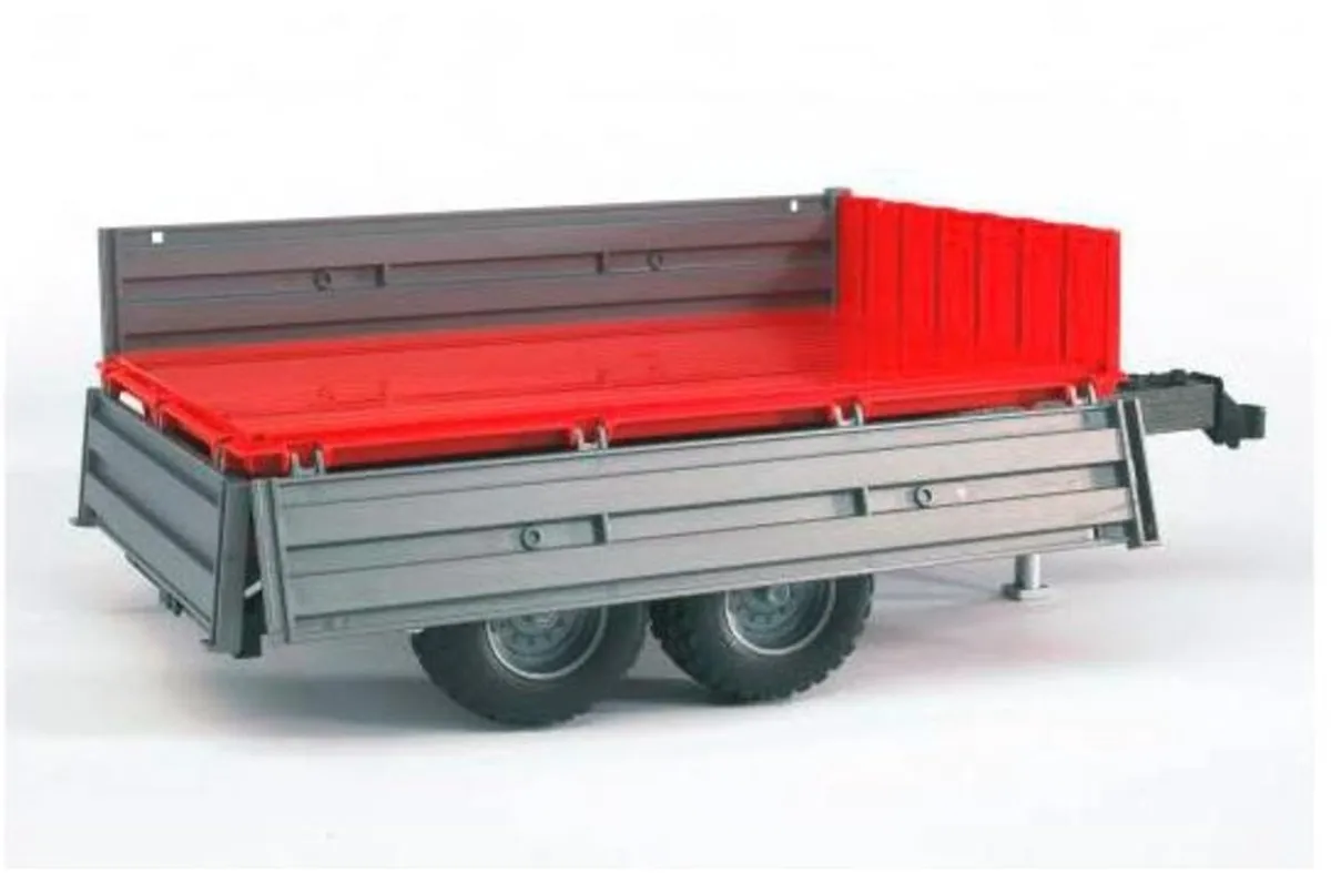 Bruder 2019 Aanhanger met schotten - Grijs/Rood
