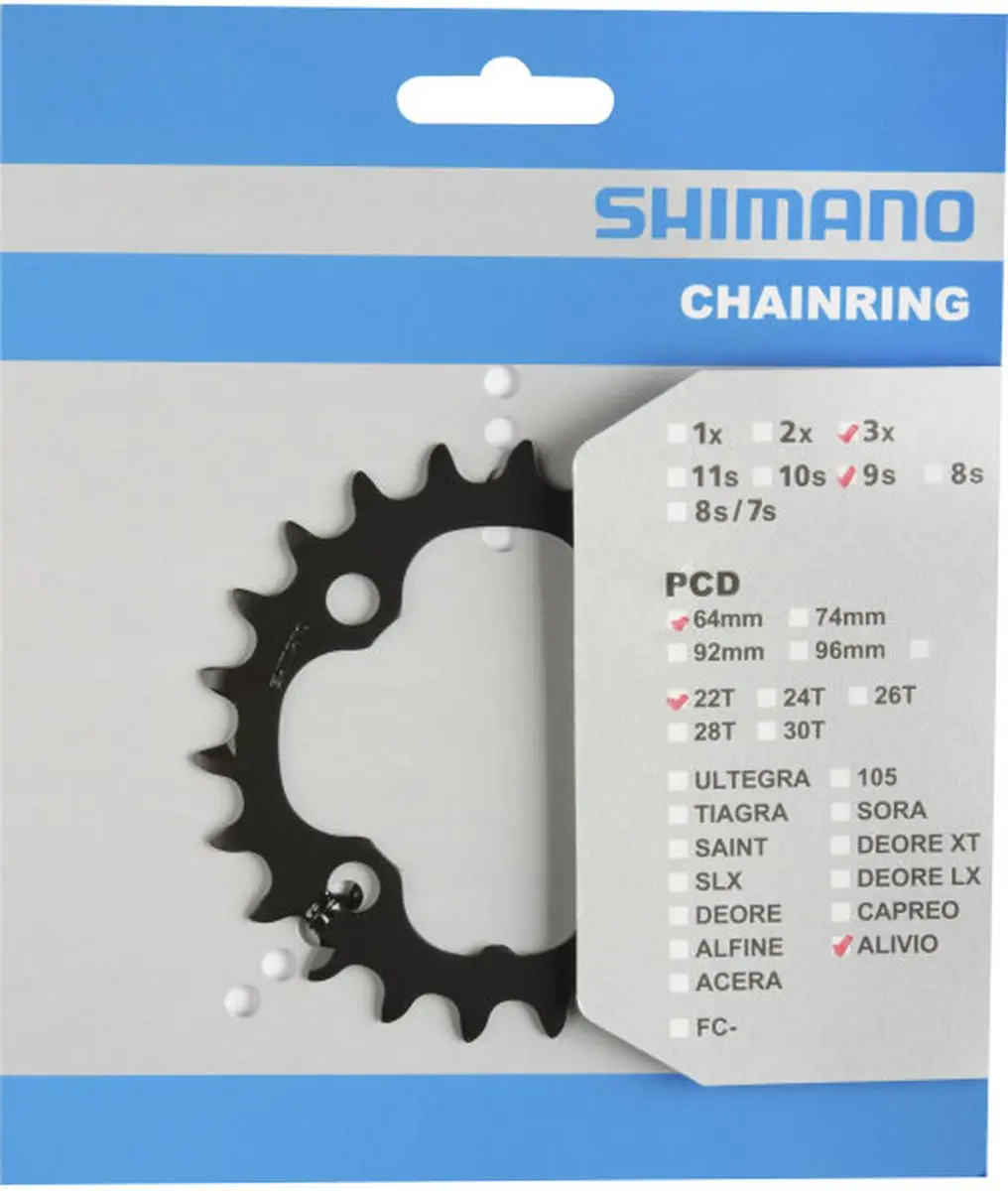 Shimano Alivio FC-M4000/FC-M4050 Kettingblad 36T - Zwart - afbeelding 2 van 3