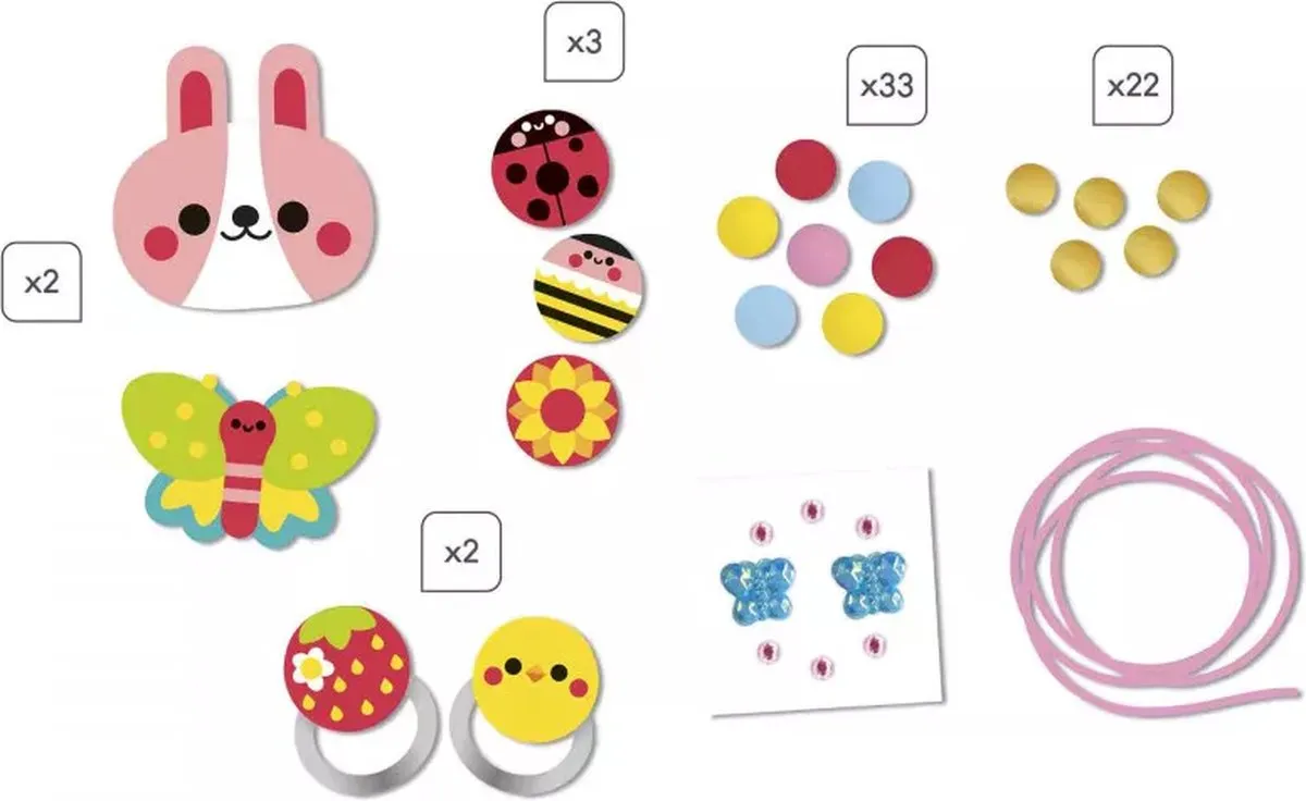 Janod Flower Garden Les Premiers Ateliers Bijoux - 4 Houten Sieraden