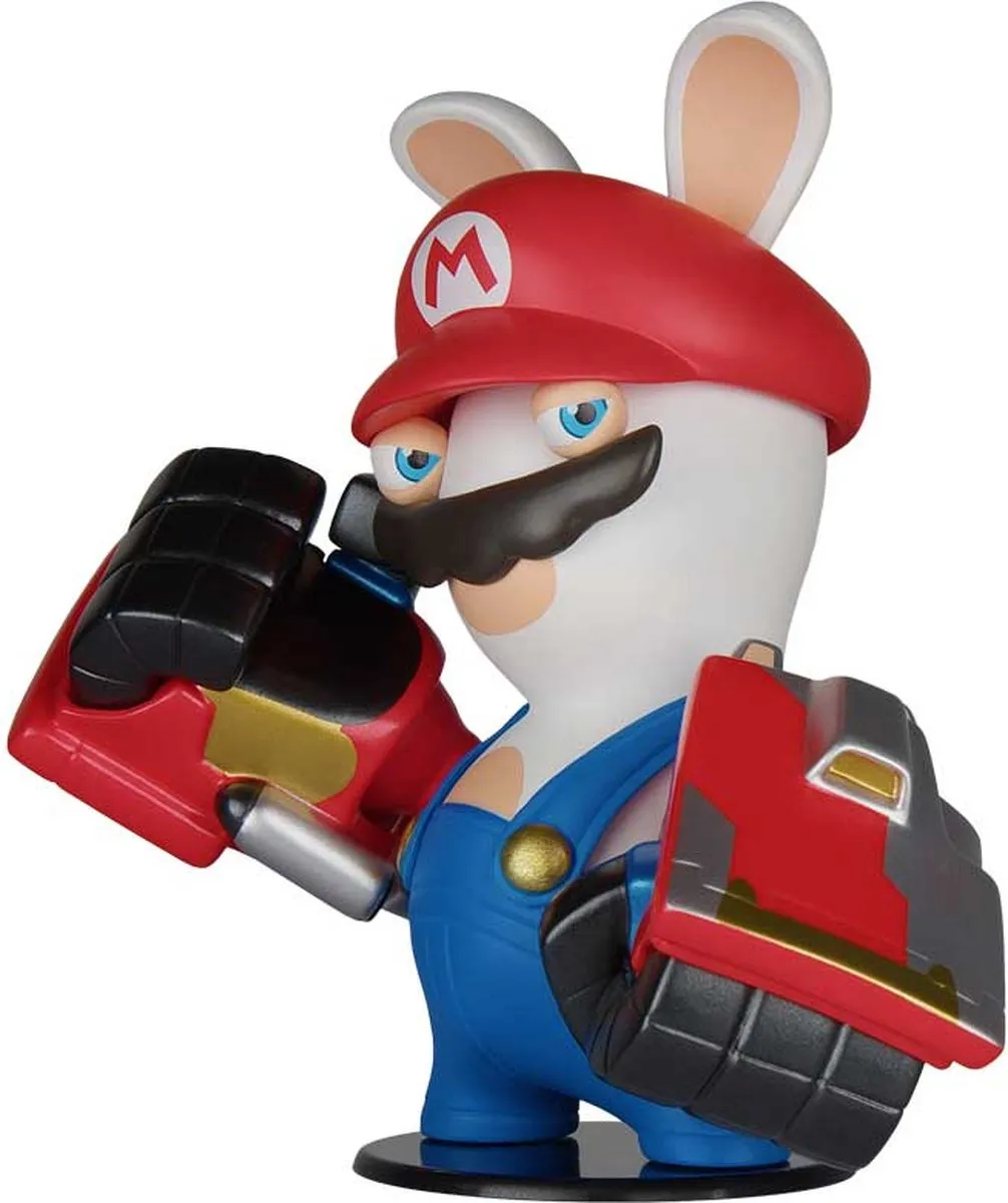 Ubisoft Mario + Rabbids Sparks of Hope Rabbid-Mario Figurine 10cm - Blauw/Rood/Wit