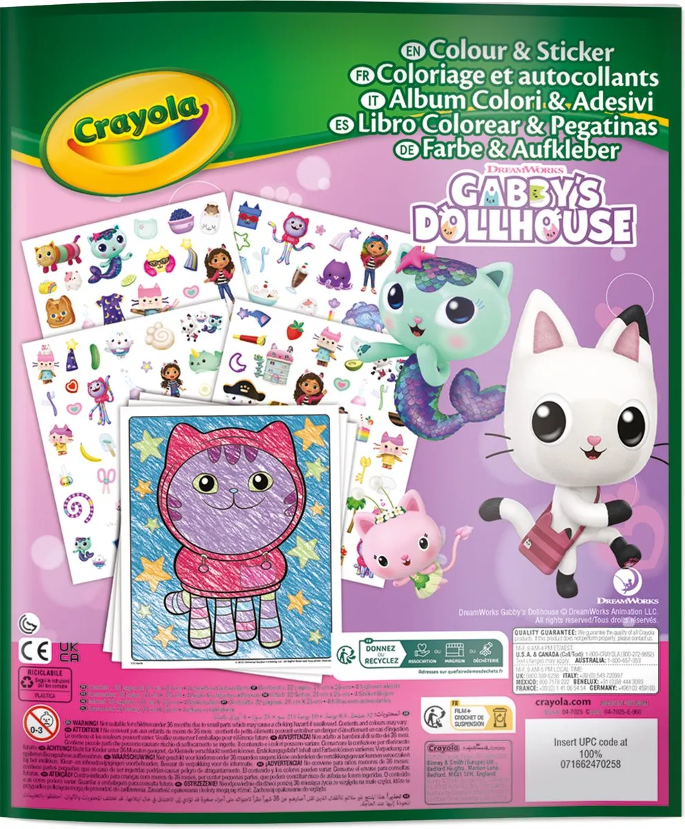 Crayola Gabby's Poppenhuis Kleurboek - Veelkleurig - 32 Pagina's