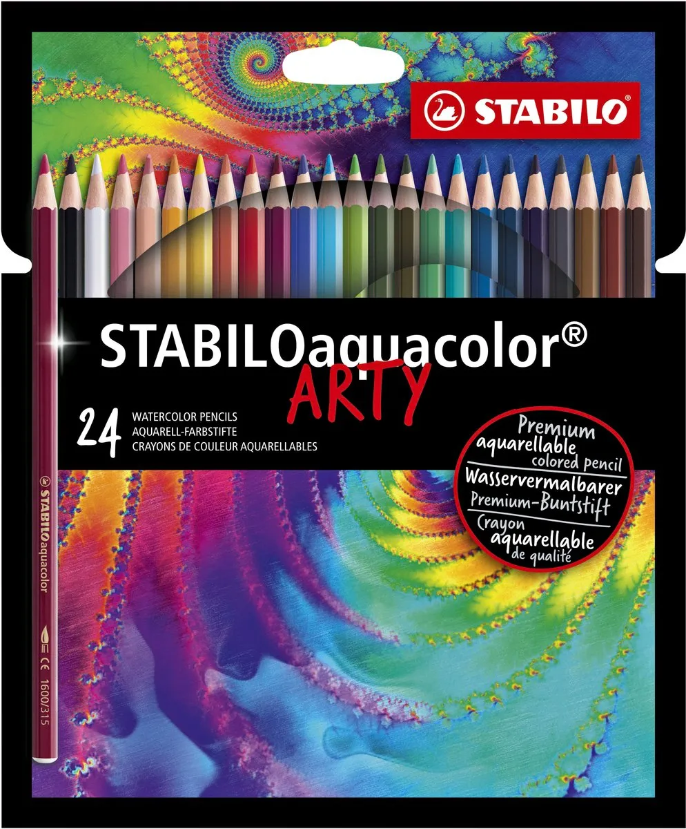 STABILO aquacolor ARTY Etui 24 Kleurpotloden - Multicolor