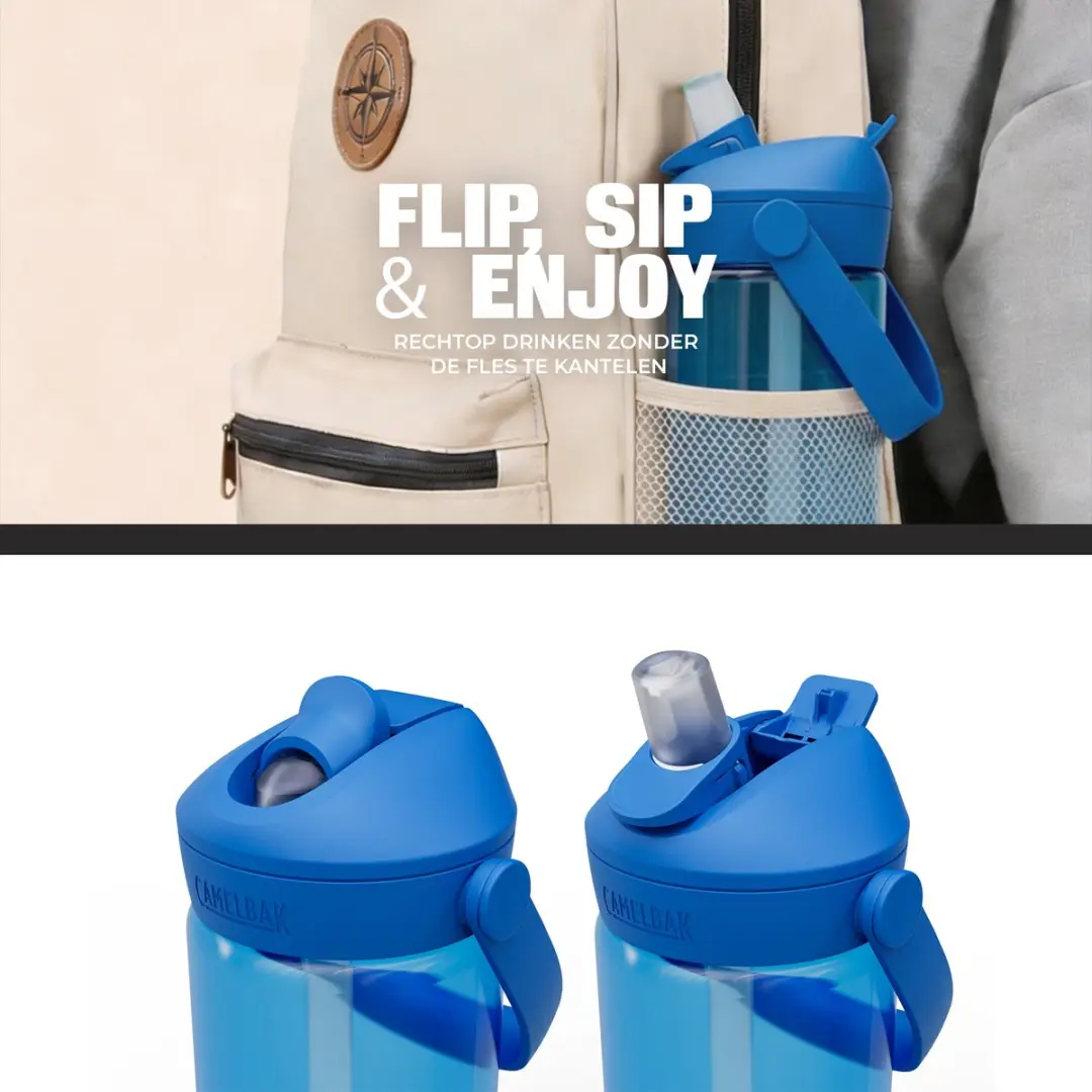 CamelBak Thrive Flip Straw Kids Drinkfles 400ml - Blauw