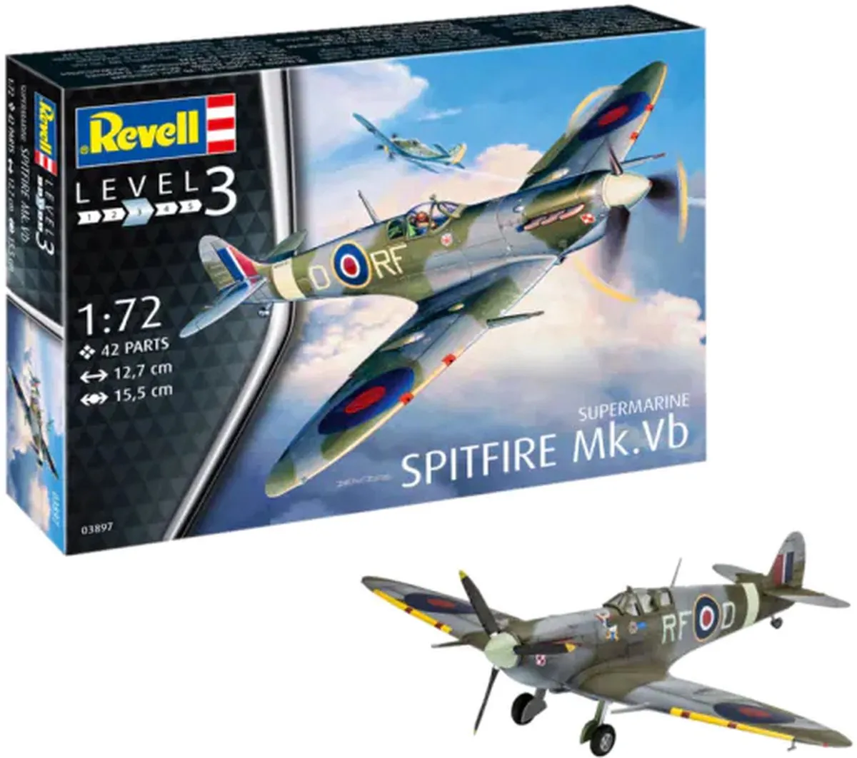 Revell 03897 Supermarine Spitfire Mk.Vb Modelbouwpakket 1:72 - Multi