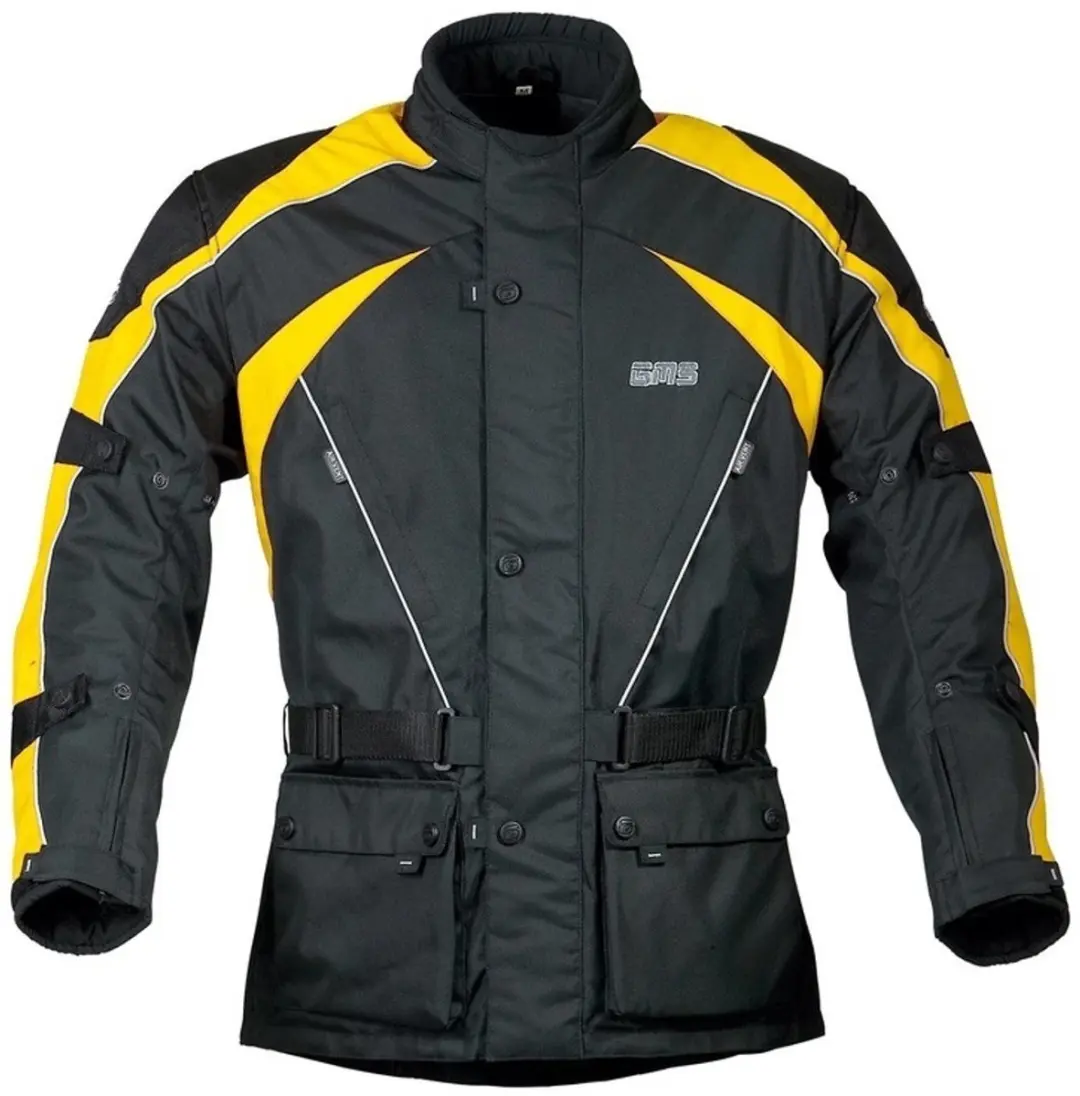 gms Twister Zwart Geel Textiele Motorjas