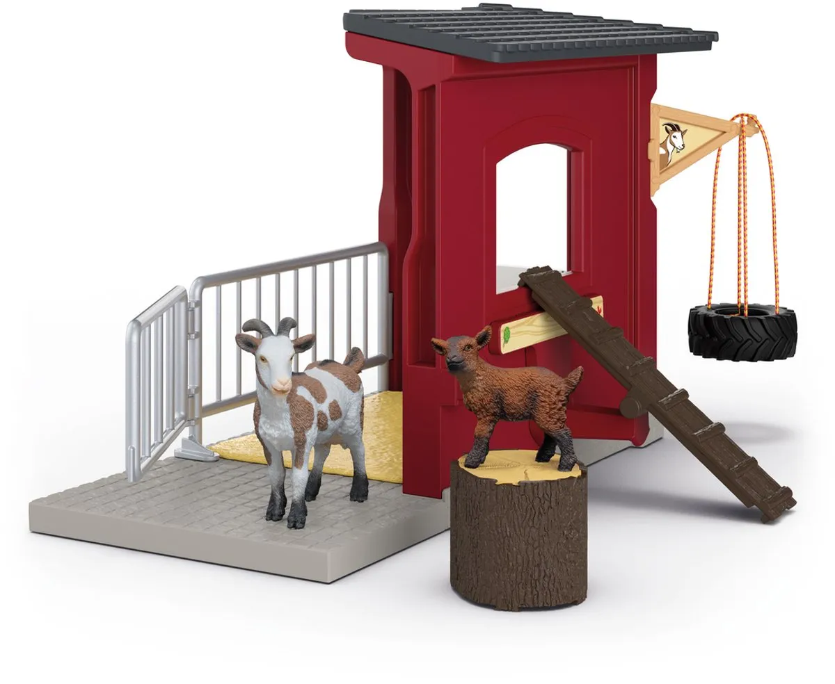 Schleich Farm World Geitenstal 42726 - Rood/Zwart