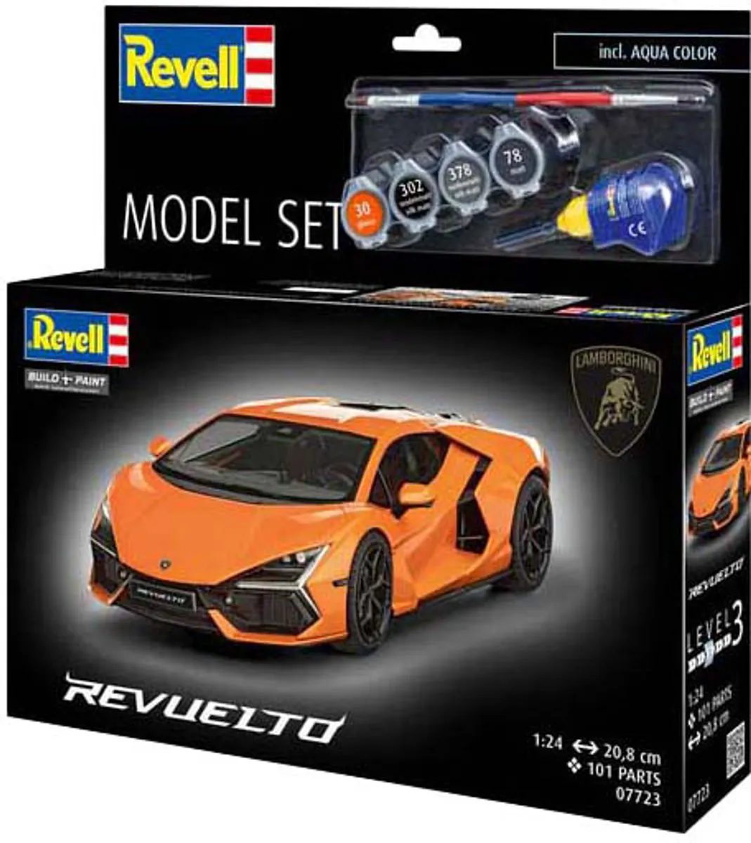 Revell Lamborghini Revuelto 1:24 Modelbouwpakket - 105 Onderdelen - Multicolor