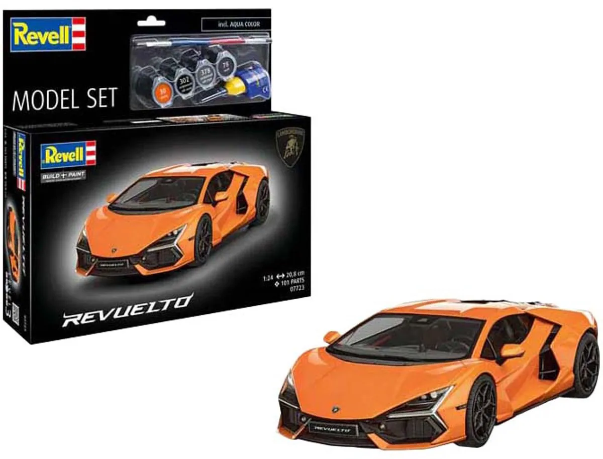 Revell Lamborghini Revuelto 1:24 Modelbouwpakket - 105 Onderdelen - Multicolor