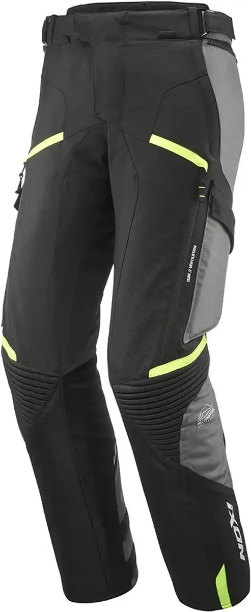 IXON Midgard PT Motorbroek - Maat M - Zwart/Grijs/Geel