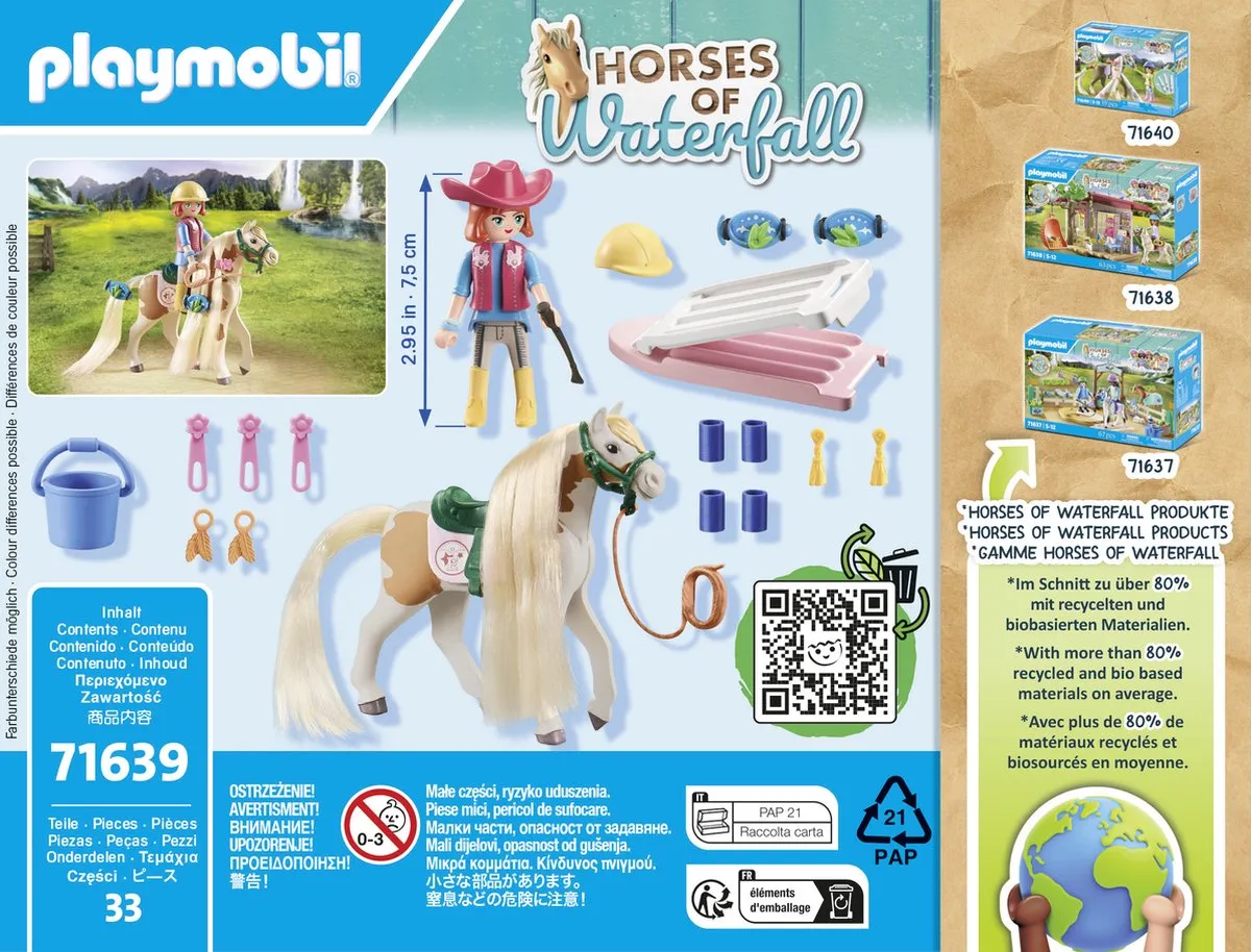 Playmobil Horses of Waterfall Ellie met Paard 71639 - Multicolor