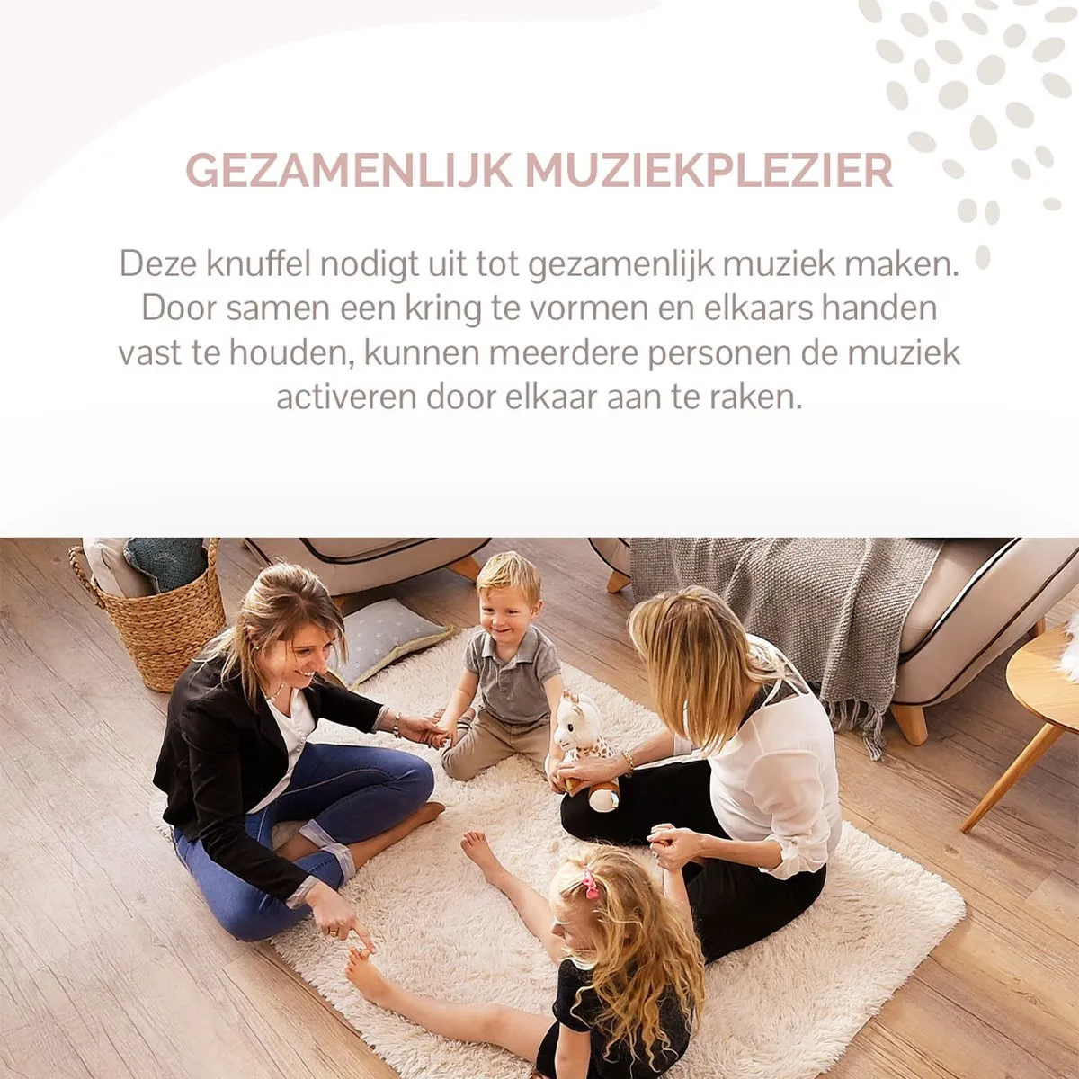 Sophie de Giraf Touch & Music Knuffel - 3 Melodieën - Beige