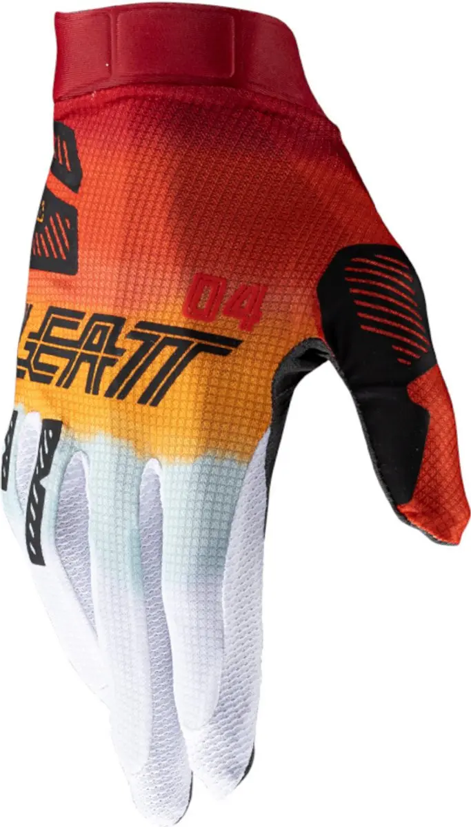 Leatt 1.5 GripR Sunrise 2025 Motorcross Handschoenen - Zwart/wit/oranje 2XL