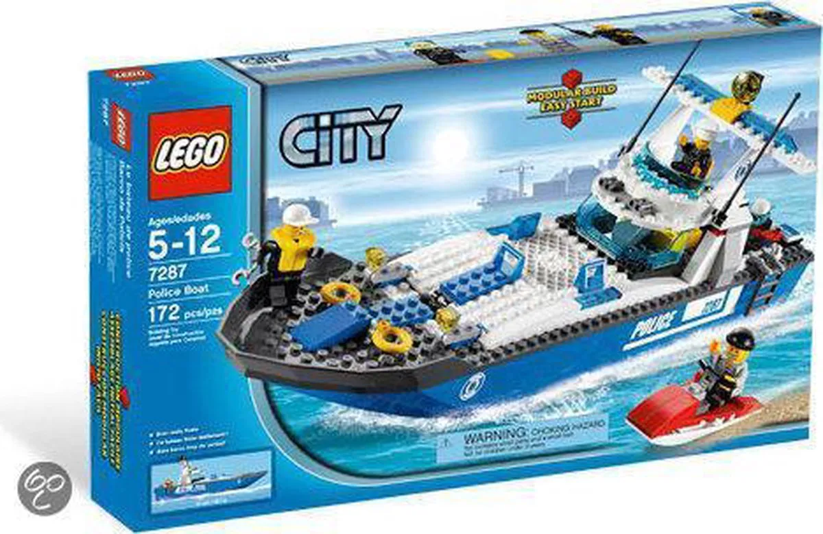 LEGO City Politieboot 7287 - 172 Stukken