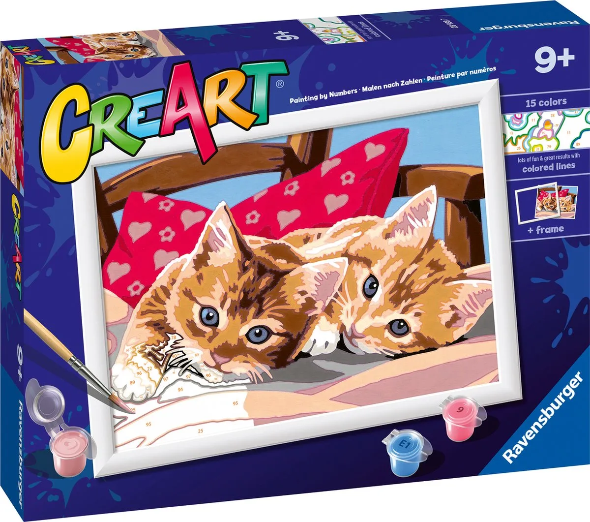 Ravensburger CreArt Two Cuddly Cats Schilderen op nummer - Multicolor