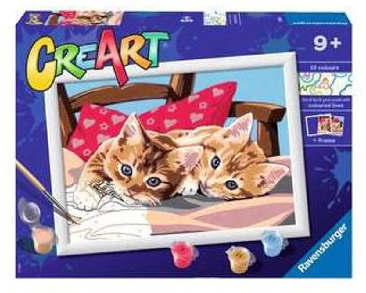 Ravensburger CreArt Two Cuddly Cats Schilderen op nummer - Multicolor