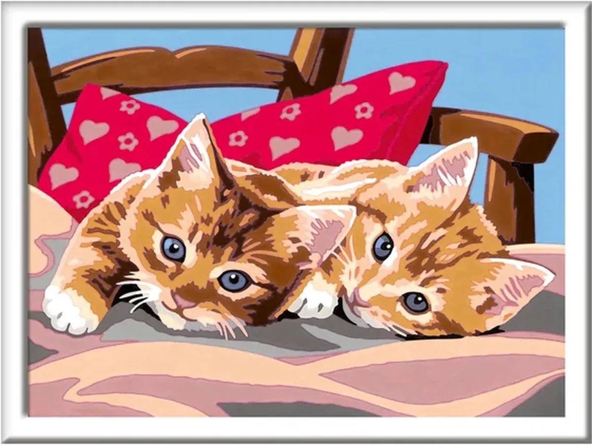 Ravensburger CreArt Two Cuddly Cats Schilderen op nummer - Multicolor