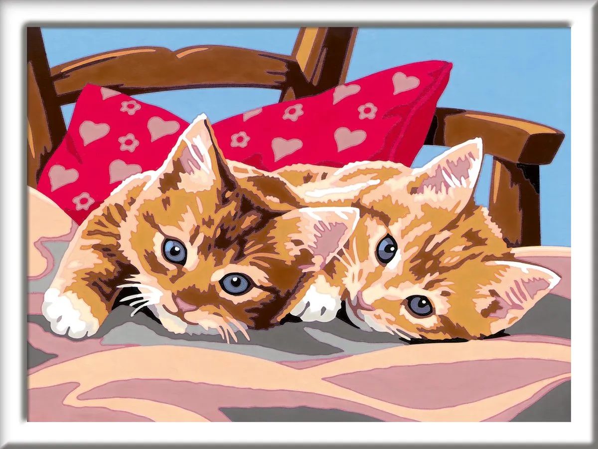 Ravensburger CreArt Two Cuddly Cats Schilderen op nummer - Multicolor