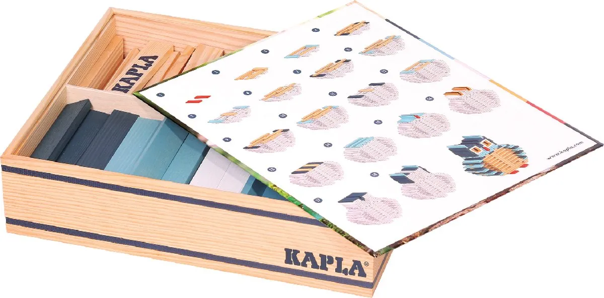 KAPLA Uil Koffer Constructiespeelgoed 120 Stuks - Meerkleurig