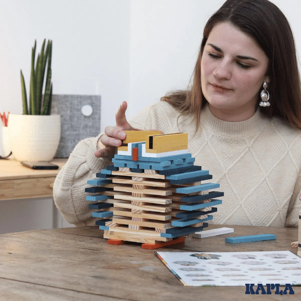 KAPLA Uil Koffer Constructiespeelgoed 120 Stuks - Meerkleurig