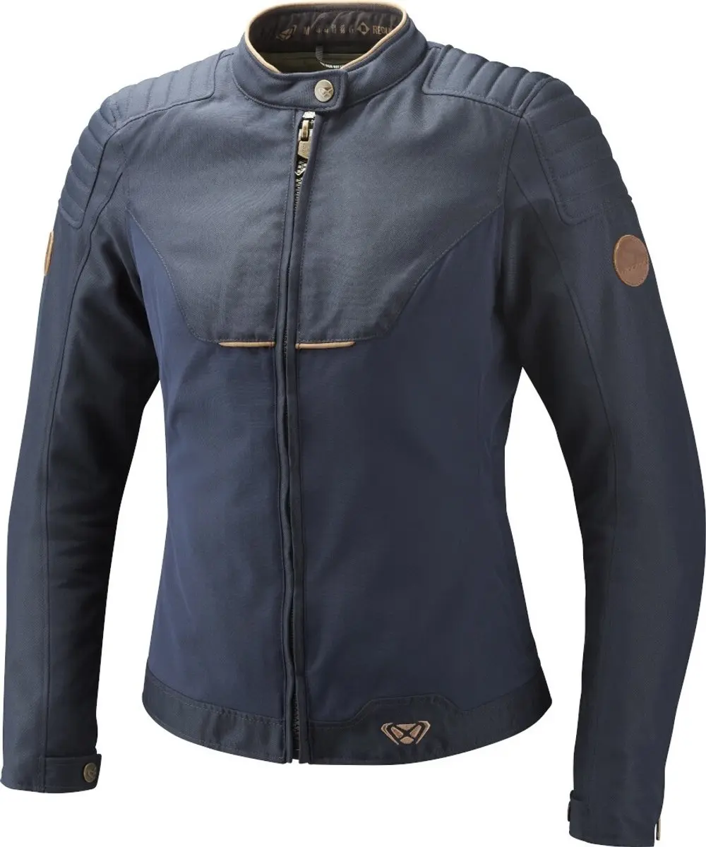 Ixon Hornet Lady Marineblauw Bruin Waterdichte Textiele Motorjas