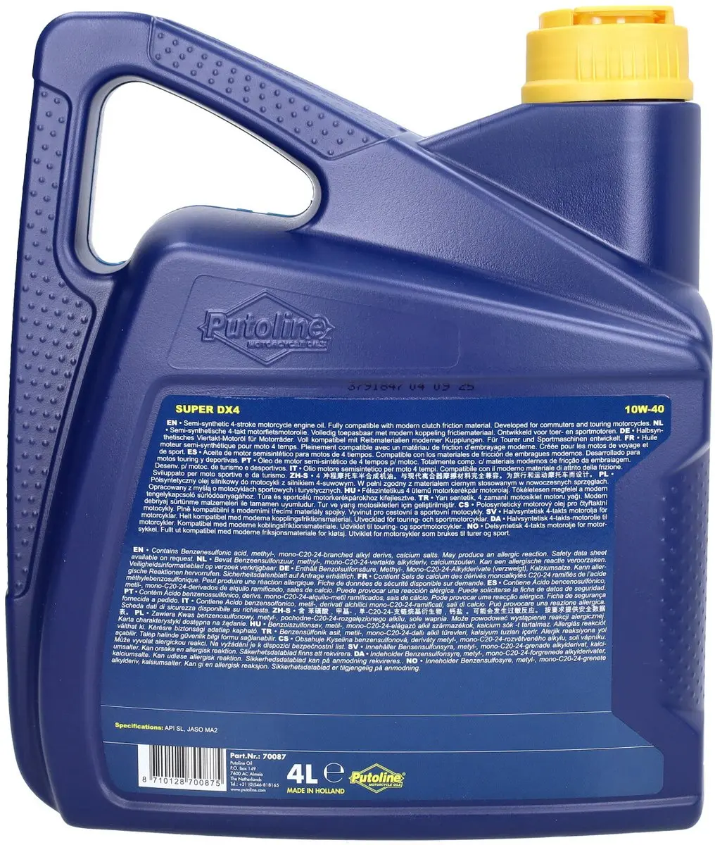 Putoline Super DX4 10W40 4T Motorolie 4 Liter