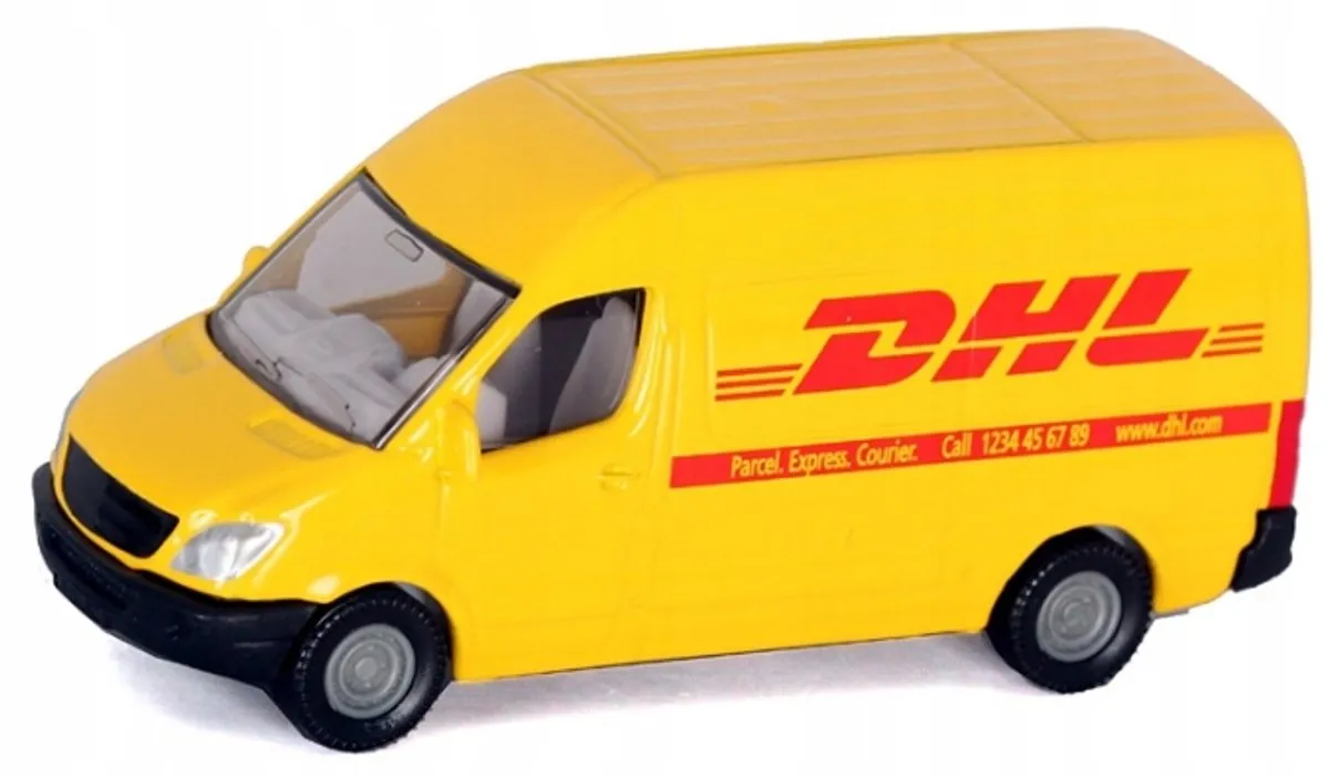 SIKU 1085 DHL Bus - Metalen Speelgoedvrachtwagen 1:87 - Geel