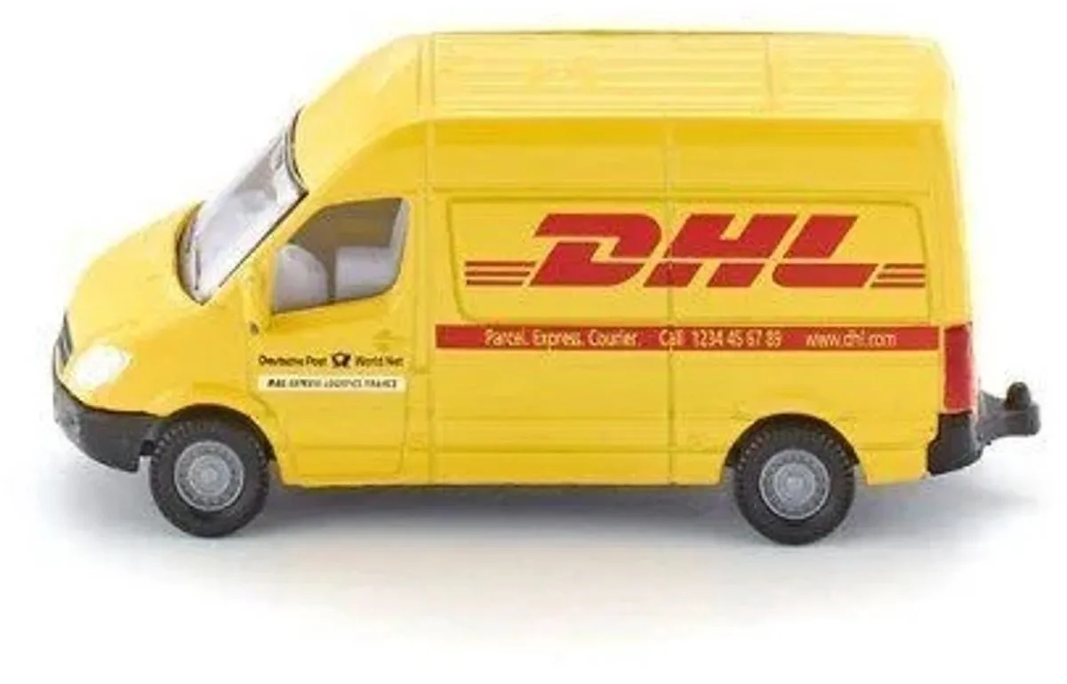 SIKU 1085 DHL Bus - Metalen Speelgoedvrachtwagen 1:87 - Geel