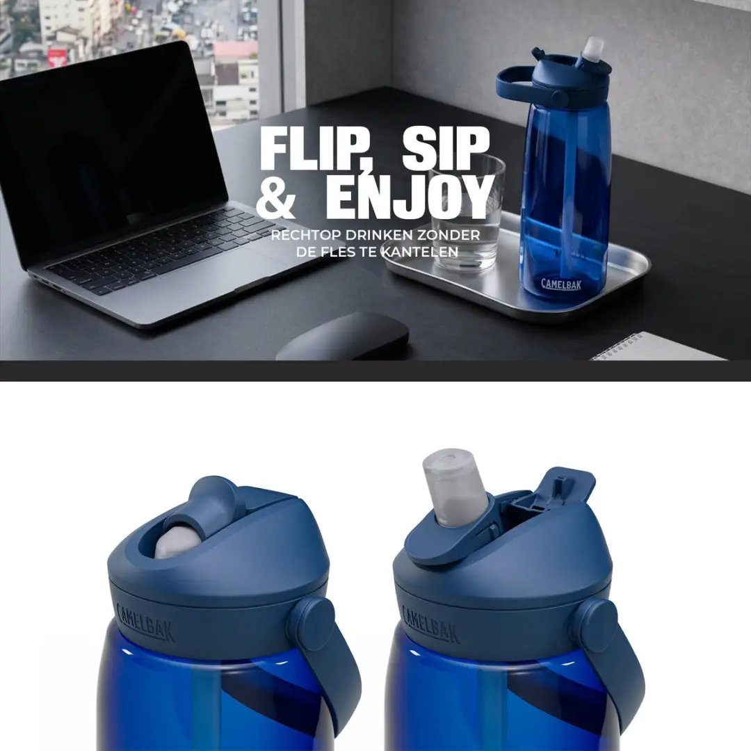 CamelBak Thrive Flip Straw CB2852405001 Drinkfles 1L - Blauw